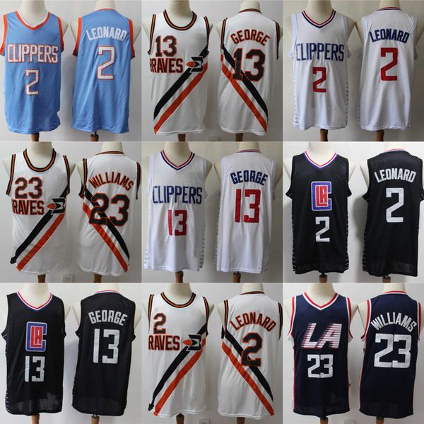 

basketball jerseys los angeles''clippers''mens throwback jersey paul 13 george kawhi 23 lou williams 2''leonar, Black;red