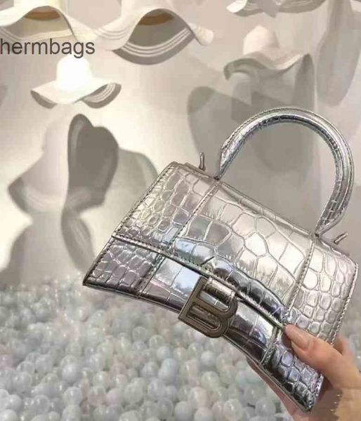 

leather designer bags vintage balencaigass bag 2022 handbag shoulder hourglass quality messenger crocodile pattern fashion small square 9v7u