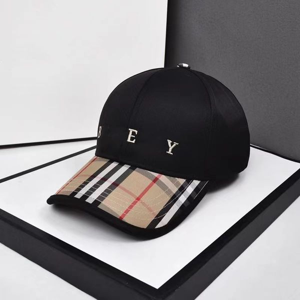 

designer brand men's hats women's autumn and winter trend classic plaid baseball caps retro plaid letters, Blue;gray