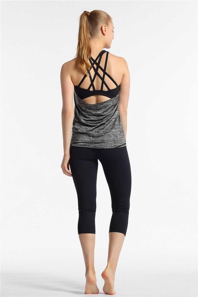 

yoga outfit fitness women breathable yoga gym workout tank backless