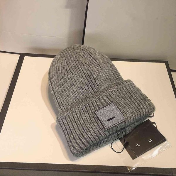 

designer brand men smiley beanie women winter skull warm knit hat, Blue;gray