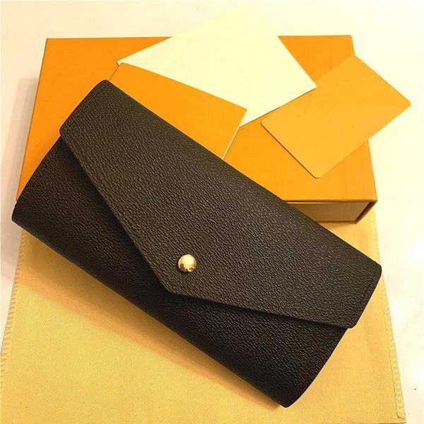 

designers portefeuille sarah wallet womens envelope flap emilie josephine long wallets card holder purse mini pochette accessoires hand213k, Red;black