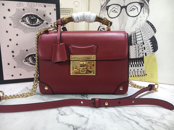 

luxury female designer padlock bamboo shoulder bags fashion one shoulder messenger bag handbag coin purse messenger bag waist bag