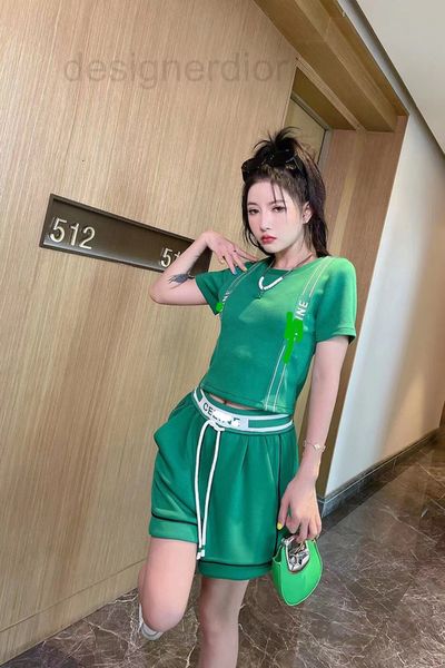 

women's tracksuits designer 22 summer new c family small wide shorts unique charm and comfortable upper body feeling casual, Gray