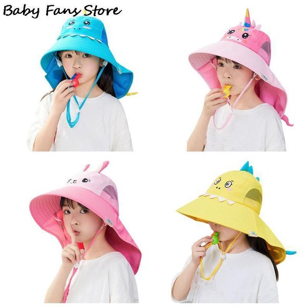 

caps hats wide brim children sun hat kids bucket hats summer beach panama girls travel outdoor fashion cute dinosaur boys casual sun caps 22, Yellow