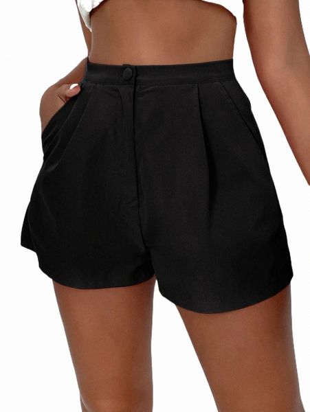 

women's shorts plicated detail wide leg shorts b9vj#, White;black