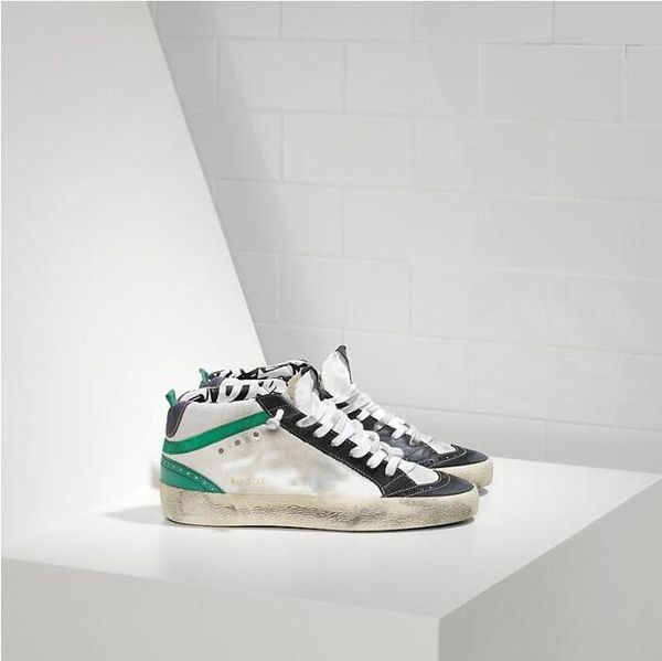 

italy multicolor heel golden superstar gooses designer sneakers men women classic white do-old dirty shoes casual shoes, Black