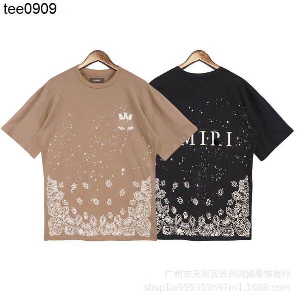 

tee american high street sanskrit cashew nuts fashion brand ins d women's oversize short sleeve t-shirt, White;black