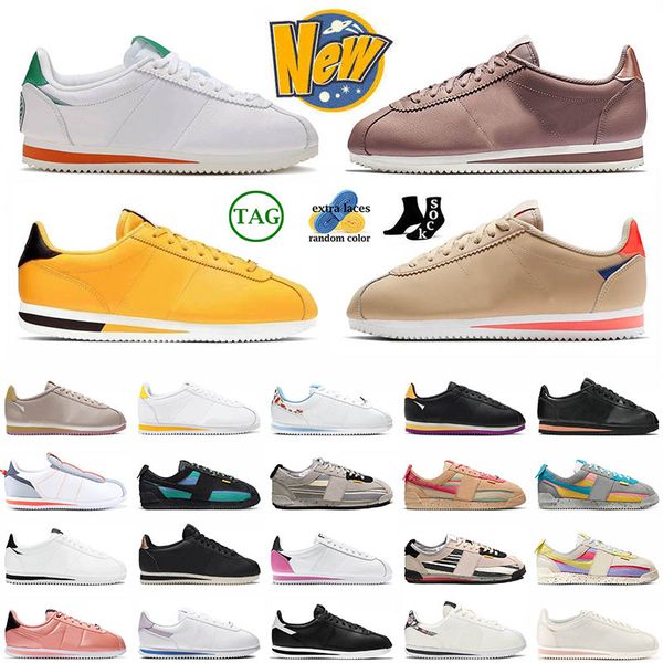 

2022 new arrival cortez casual shoes womens mens leather black white sesame coral stardust red light bone basic sl fashion sneakers trainers