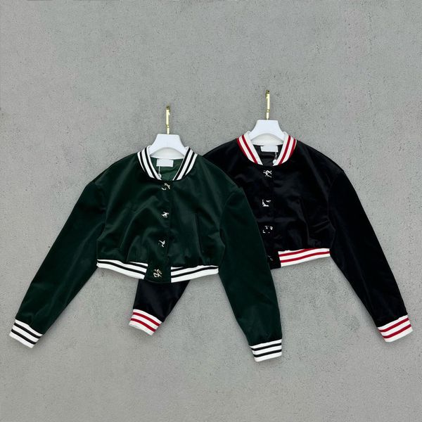 

2022 new fashion women's jackets velvet short design bomber jacket women buttons retro coat, Black;brown