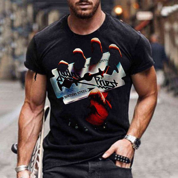 

t-shirt 2022 summer new men's fashion print series simple t-shirt now, White;black