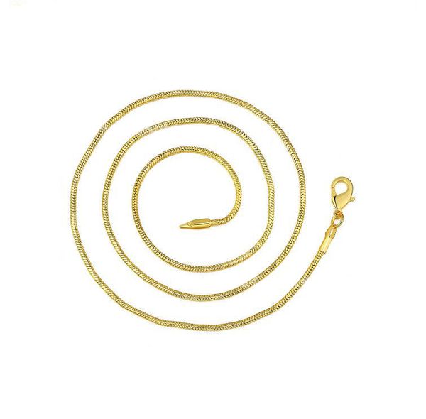 

gold snake chain necklace 2mm 16-30inch man woman necklace 100pcs/lot, Silver