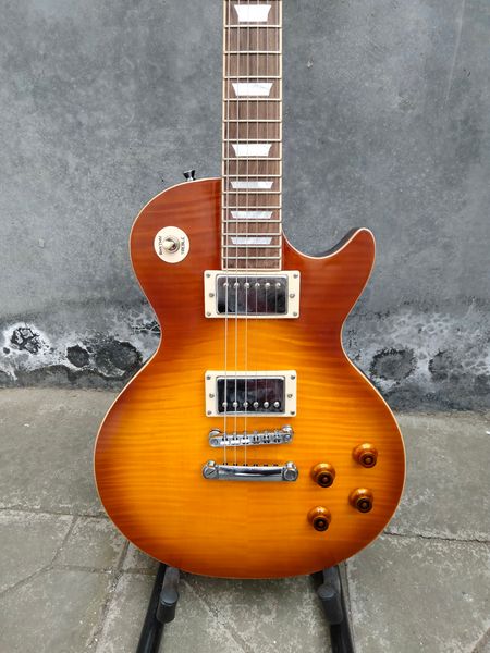 

custom burst electric guitar one piece body&neck rosewood fretboard