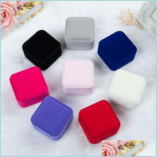 

jewelry boxes veet jewelry boxes cases for only rings stud earrings gift packaging display 318 q2 drop delivery 2021 vipjewel dhaim, Black;white