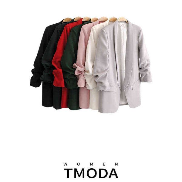

suit tmoda798 white black blazer women suits 2022 spring summer three quarter s