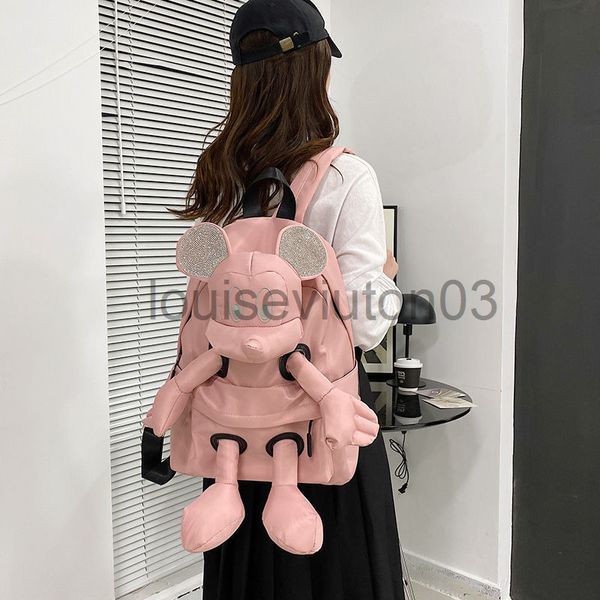 

designer basketball school cute mouse backpack mens womans lovers tote shoulder handbag messenger fashion cartoon doll new large capacity ny
