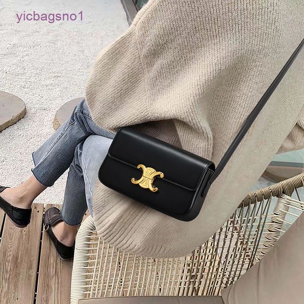 

bag celnes niche new women's messenger fashion leather small square bag triumphal arch versatile tofu underarm fashion