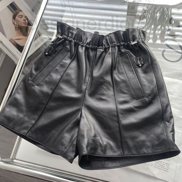 

women's shorts designer d's 2022 new product is on the shelves. lambskin shorts are made of soft leather dhb6, White;black
