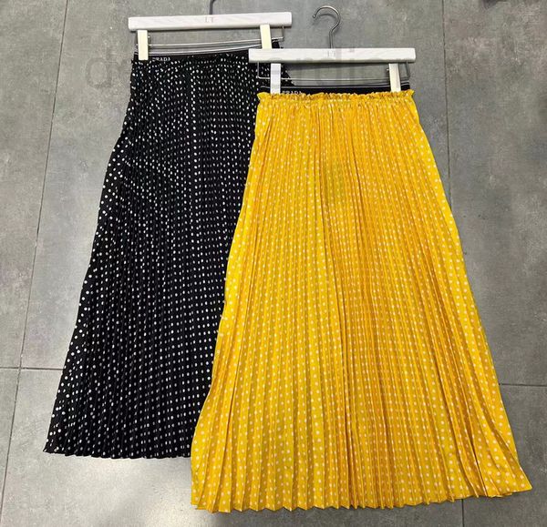 

skirts designer pj / 22ss spring summer series new wave point folding skirt is light elegant and very flexible gus3, Black