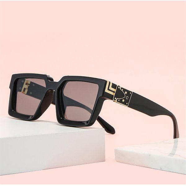 

quality assurance new european and american sunglasses with square frames millionaire fashion sunglasses male fashion mirror327a, White;black