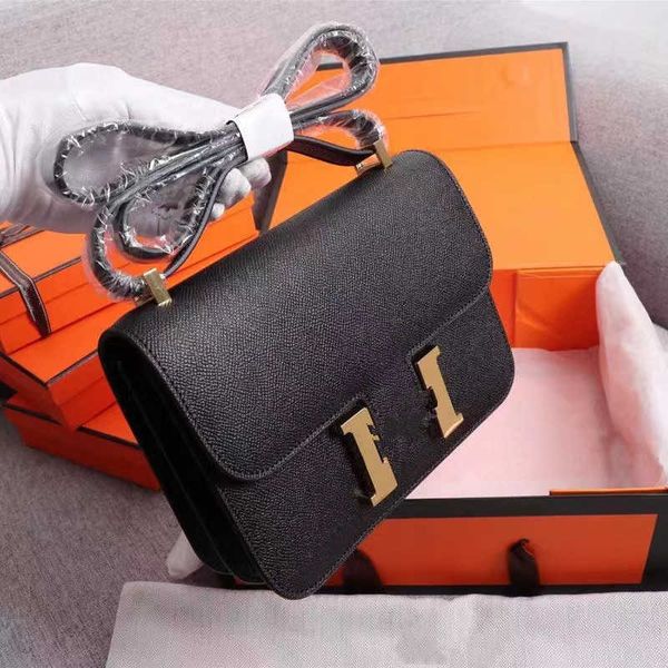 

2022 luxury designers evening bags small square bag in genuine leather one-shoulder crossbody bag with palm print h letter