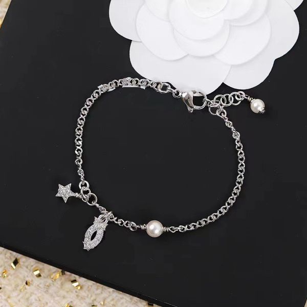 

luxury chain bracelets designer womens diamond bracelet jewelry gift with box, Black