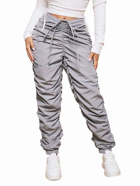 

women's pants & capris sxy drawstring waist stacked pants c2gw#, Black;white