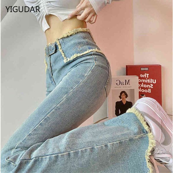

women's jeans flared jeans woman high waist denim trousers for female blue elastic skinny fashion classic wide leg pants mom jeans woma