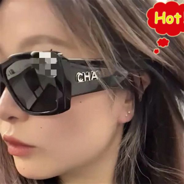 

designer sunglasses xiaoxiangjia large square sunglass female ins net red star letter lens ch71472, White;black