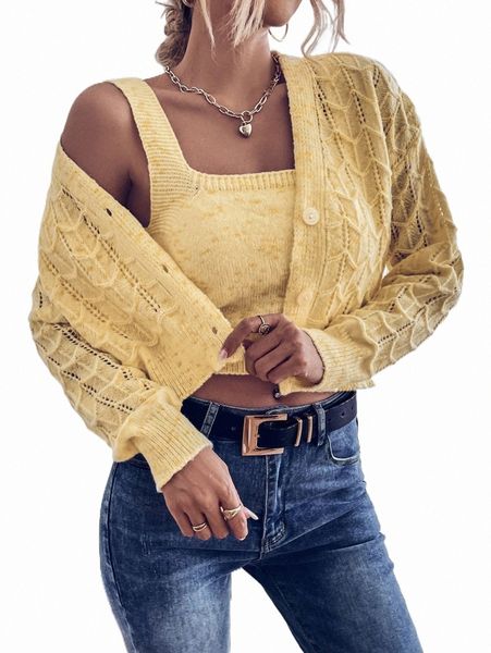 

women's sweaters solid crop knit & drop shoulder cardigan e2ku#, White;black