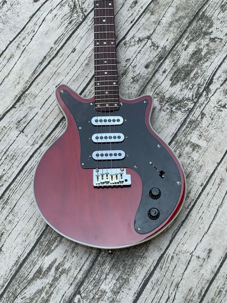 

custom brain may cherry red frets electric guitar rosewood fretboard