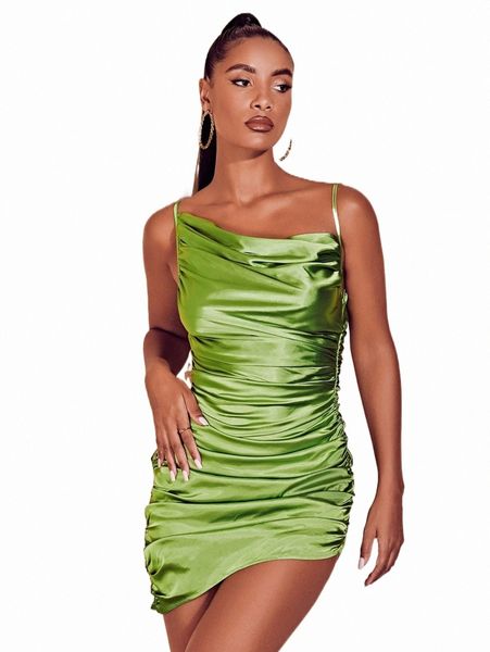 

casual dresses bae asymmetrical neck ruched cami dress c3pw#, Black;gray