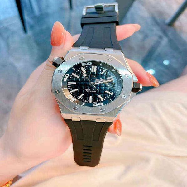 

zf factory roya1 0ak 15500 automatic mechanical watch waterproof luminous steel band can bfc6, Slivery;brown