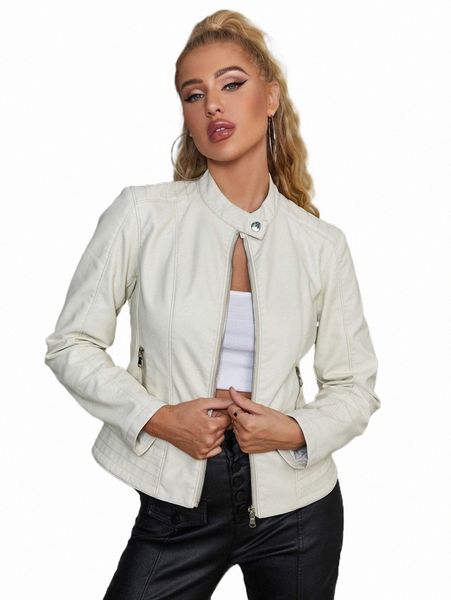 

women's jackets apperloth a zip front pu leather jacket h4aa#, Black;brown