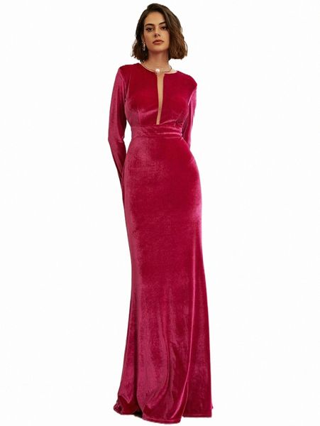 

casual dresses missord round neck mesh insert velvet prom dress m2ii#, Black;gray