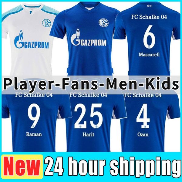 

2021 2022 huntelaar soccer jerseys kutucu 21 22 serdar fc schalke 04 harit raman football shirt ozan harit home blue away white jersey men t, Black