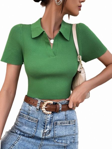 

women's sweaters solid crop ribbed knit 2022 new 78yx#, White;black
