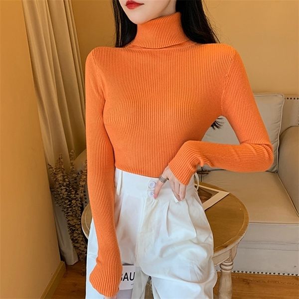 

women s sweaters 55 off winter women long sleeve knitted foldover turtleneck ribbed pull sweater soft warm femme jumper pullover clothes 220, White;black