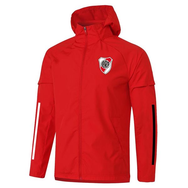 

2021 river plate soccer windbreaker men's jackets zipper hooded football windbreakers jacket active hoodies tracksuits 280p, Black;brown