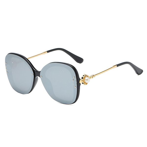 

sun glasses pearl decoration new fashion sunglasses trend ladies simple 1662 full frame designer eyewear retro classic mens with zvby, White;black