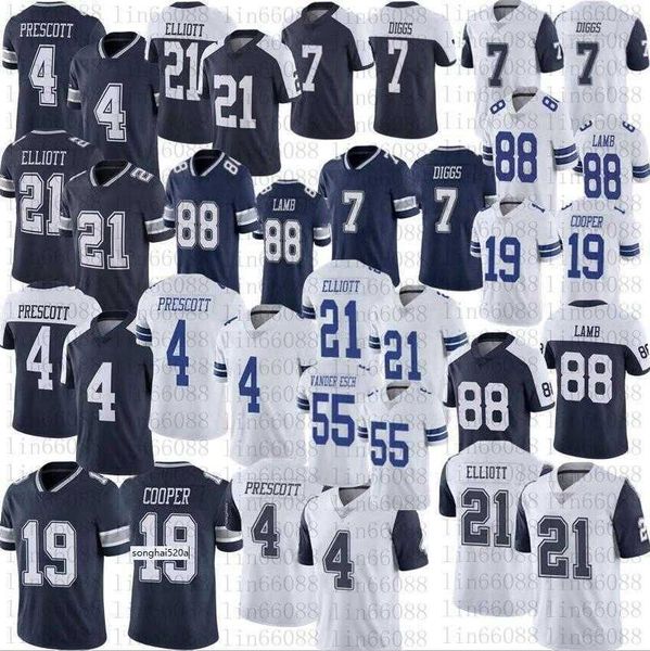 

mens jersey men football 4 dak prescott 21 ezekiel elliott 11 micah parsons leighton vander esch 19 amari cooper 88 ceedee lamb 7 trevon dig
