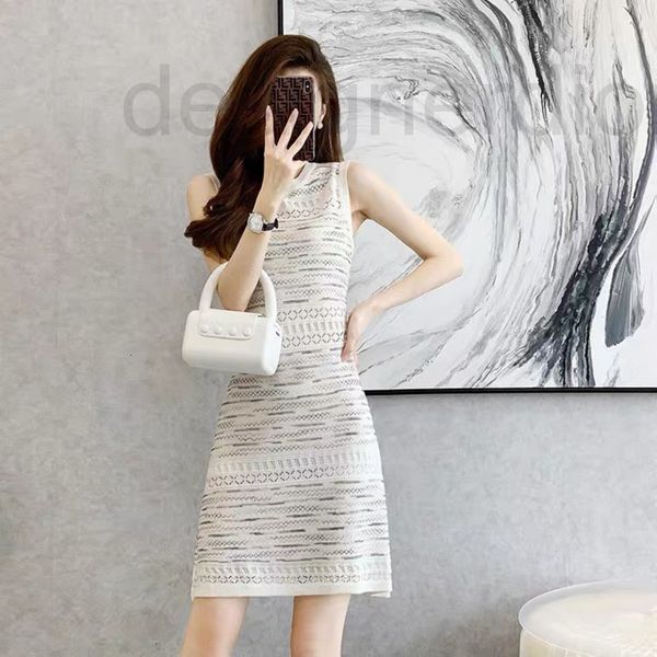 

casual dresses designer 22 summer sleeveless knit dress 8v6b, Black;gray