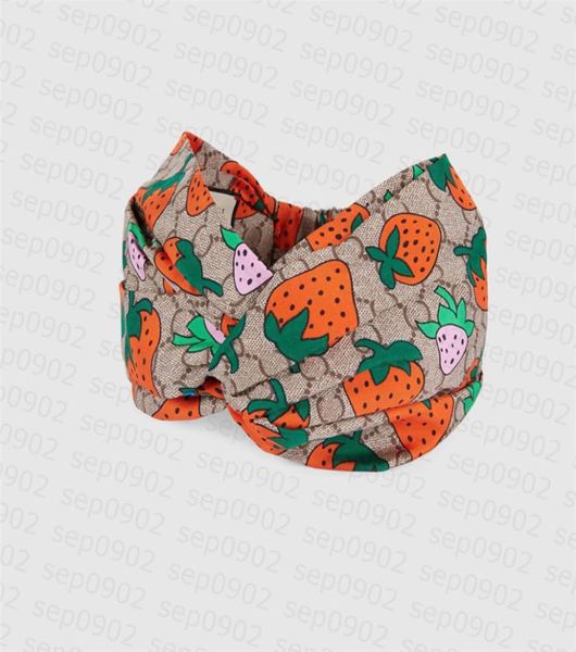 

fruits pattern hair bands strawberry print fashion hairbands women letter d