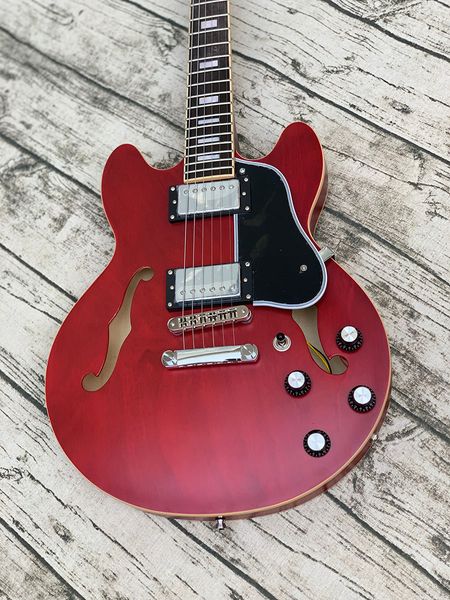 

atin finishjazz hollow body electric guitar small body 339 red