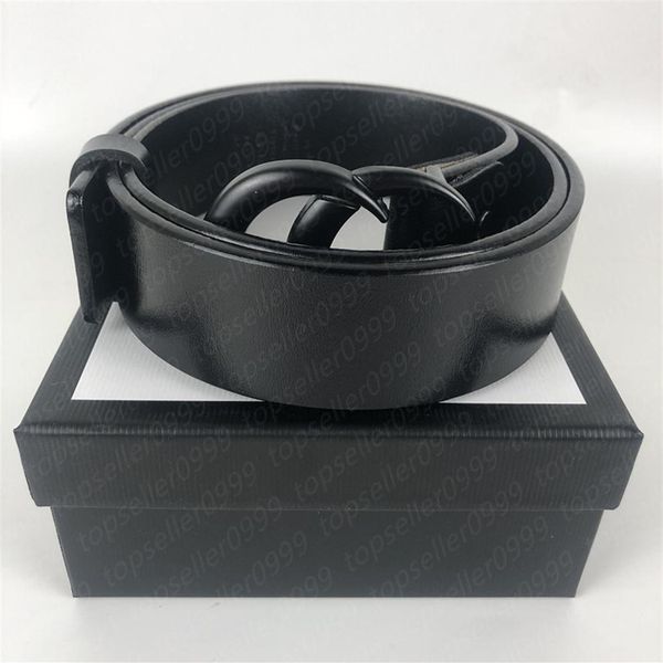 

fashion belts men belt women belt big gold buckle genuine leather belt classical belts ceinture 3 8cm width with box328j, Black;brown