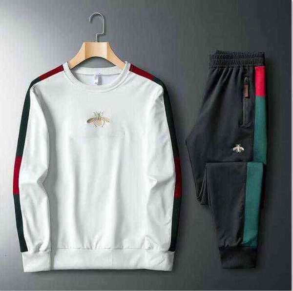 

tracksuits men's fashion designer men luxury sweatsuit two piece embr, Gray