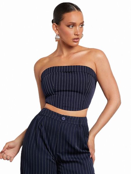 

women's t-shirt striped rib-knit crop tube o5pd#, White