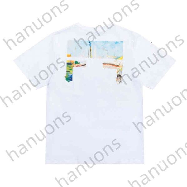 

mens brand fashion classic t shirts offer summer designer women loose tees quality t-shirt letter arrow oil painting tshirts luxurys, White;black