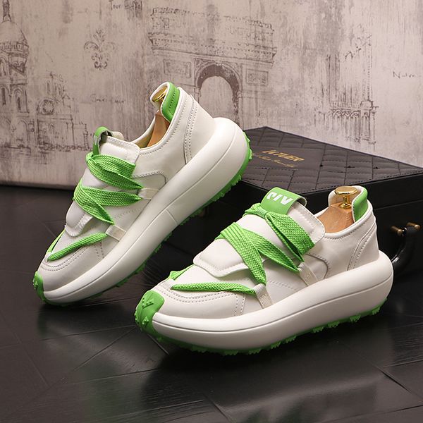 

fashion men sneakers platform casual shoes lac-up mens shoe lightweight vulcanize shoes walking sneaker zapatillas hombre, Black