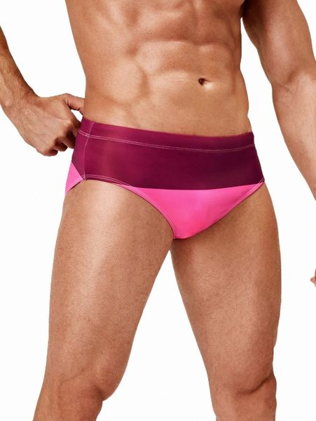 

men's swimwear men two tone swim brief 2022 new e1dt#
